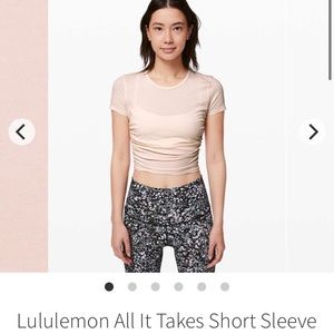 Lulu all it takes crop tee in light butter pink